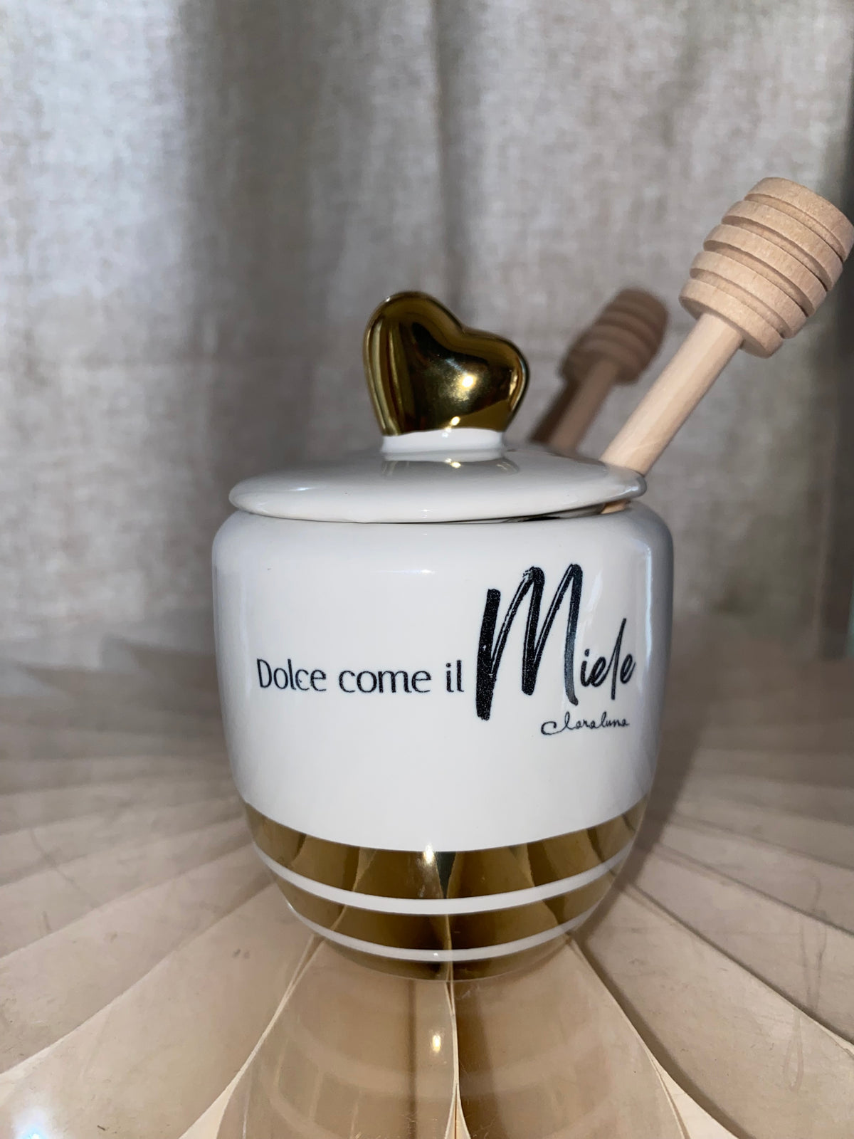 Bomboniera Miele con Spargimiele – Barattolo Decorativo “Dolce come il Miele”
