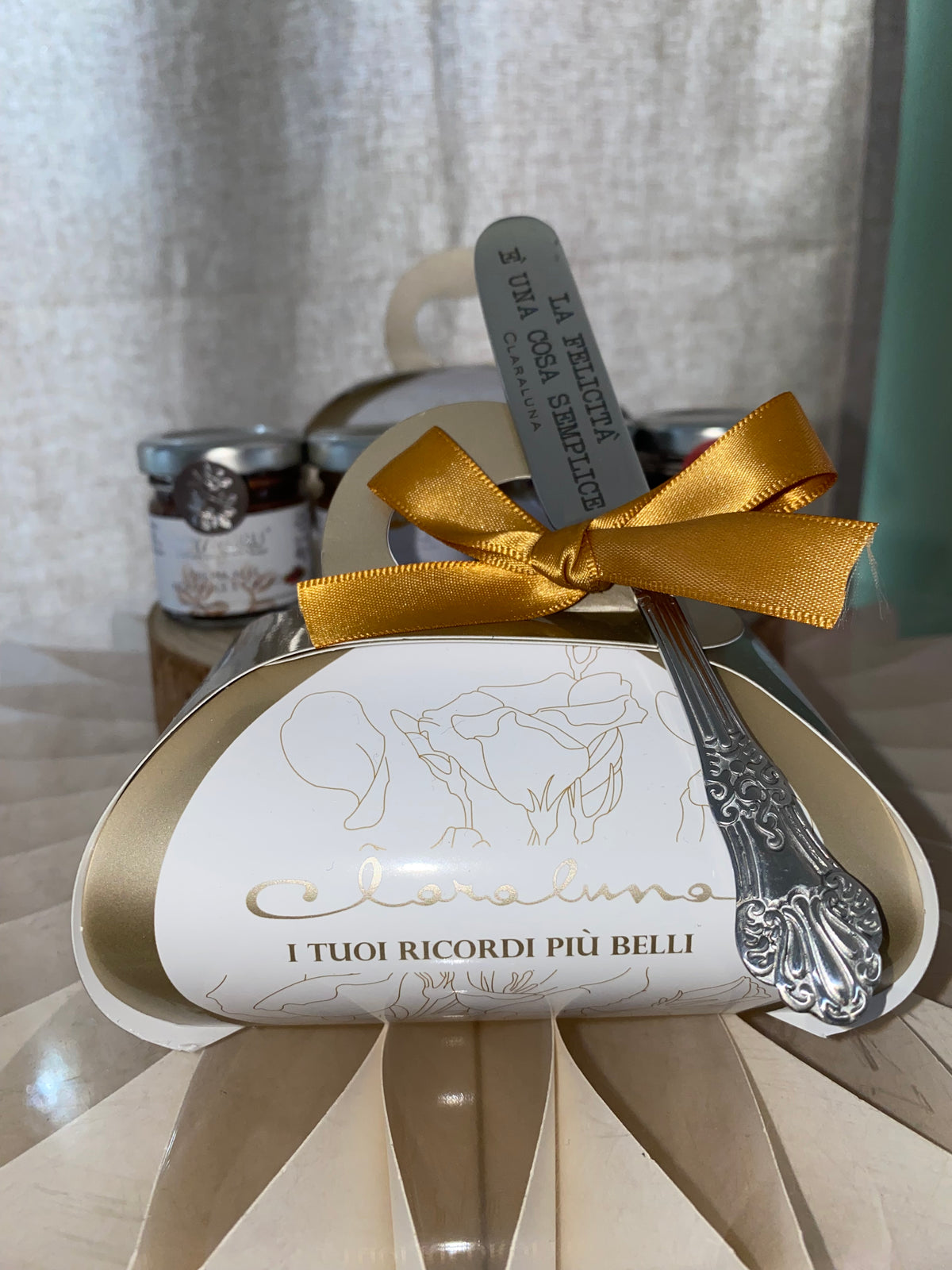 Bomboniera Gastronomica con Marmellate Siciliane e Spalmino con Frase