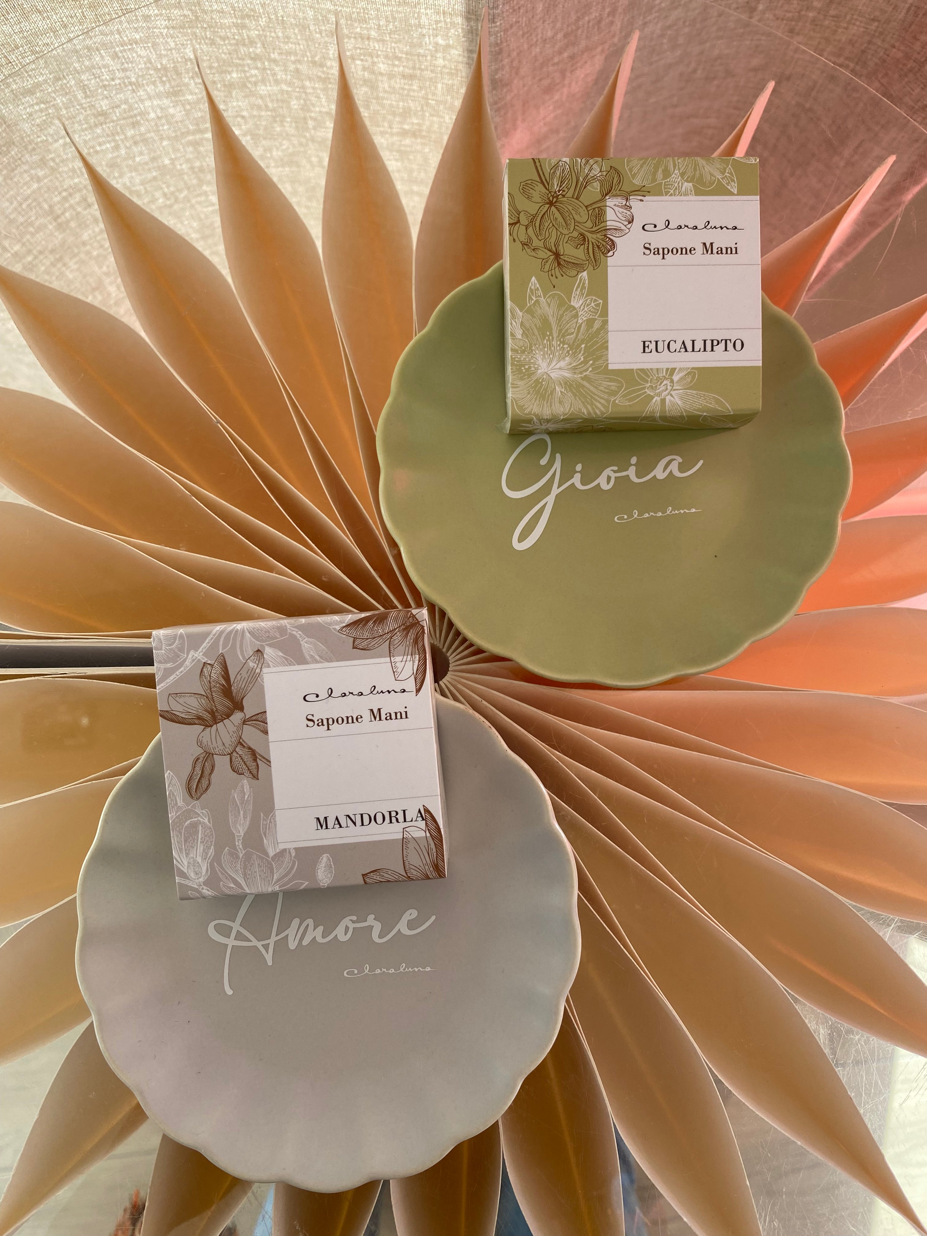 Set Sapone Mani Profumato con Piatto con Scritta – Bomboniera