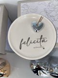 Porta Incenso Cuore con Scritta – Bomboniera Elegante Amore Felicità Gioia