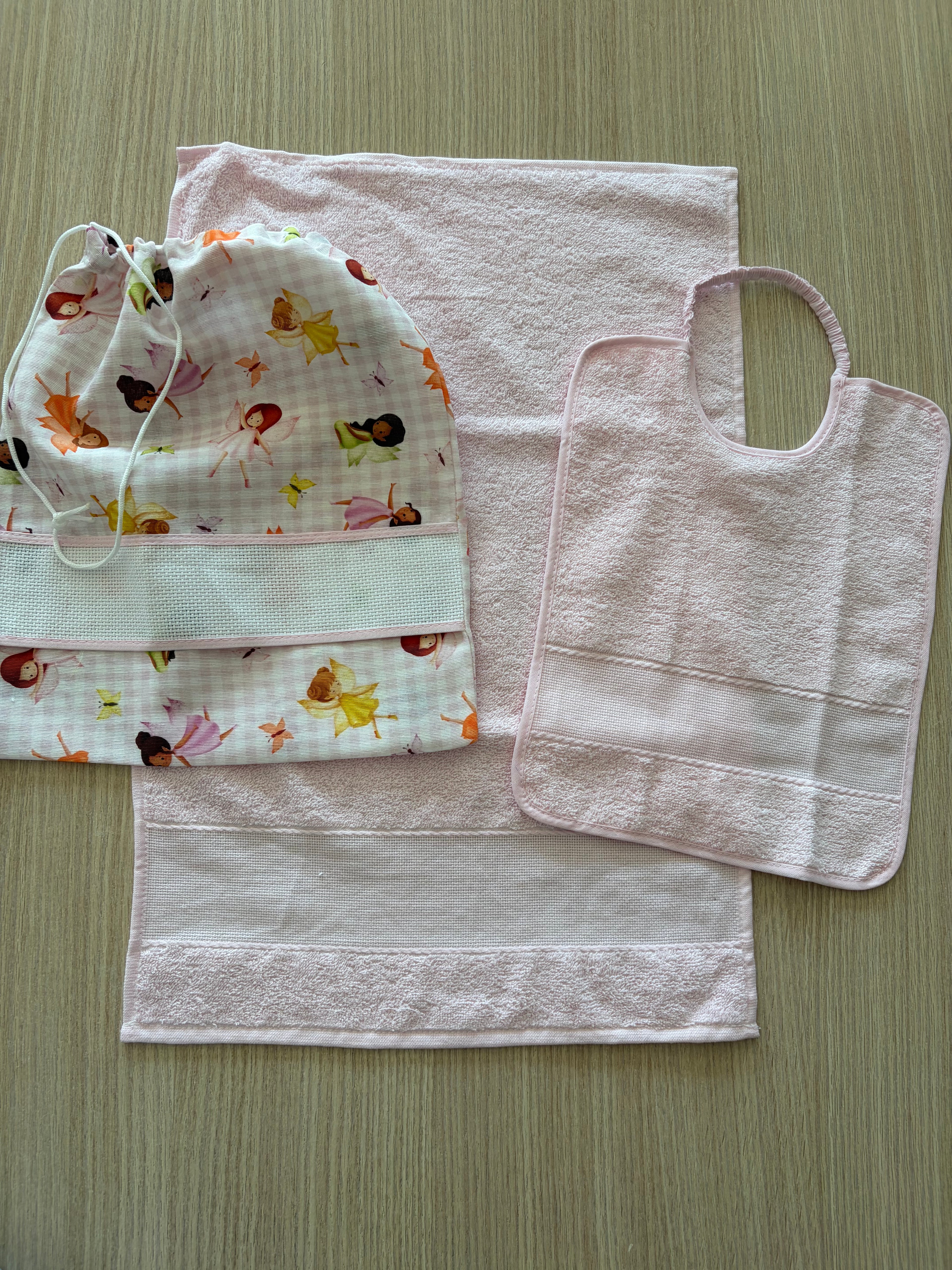 SET ASILO 3 PZ PERSONALIZZABILE – SACCA, BAVAGLIA E SALVIETTA