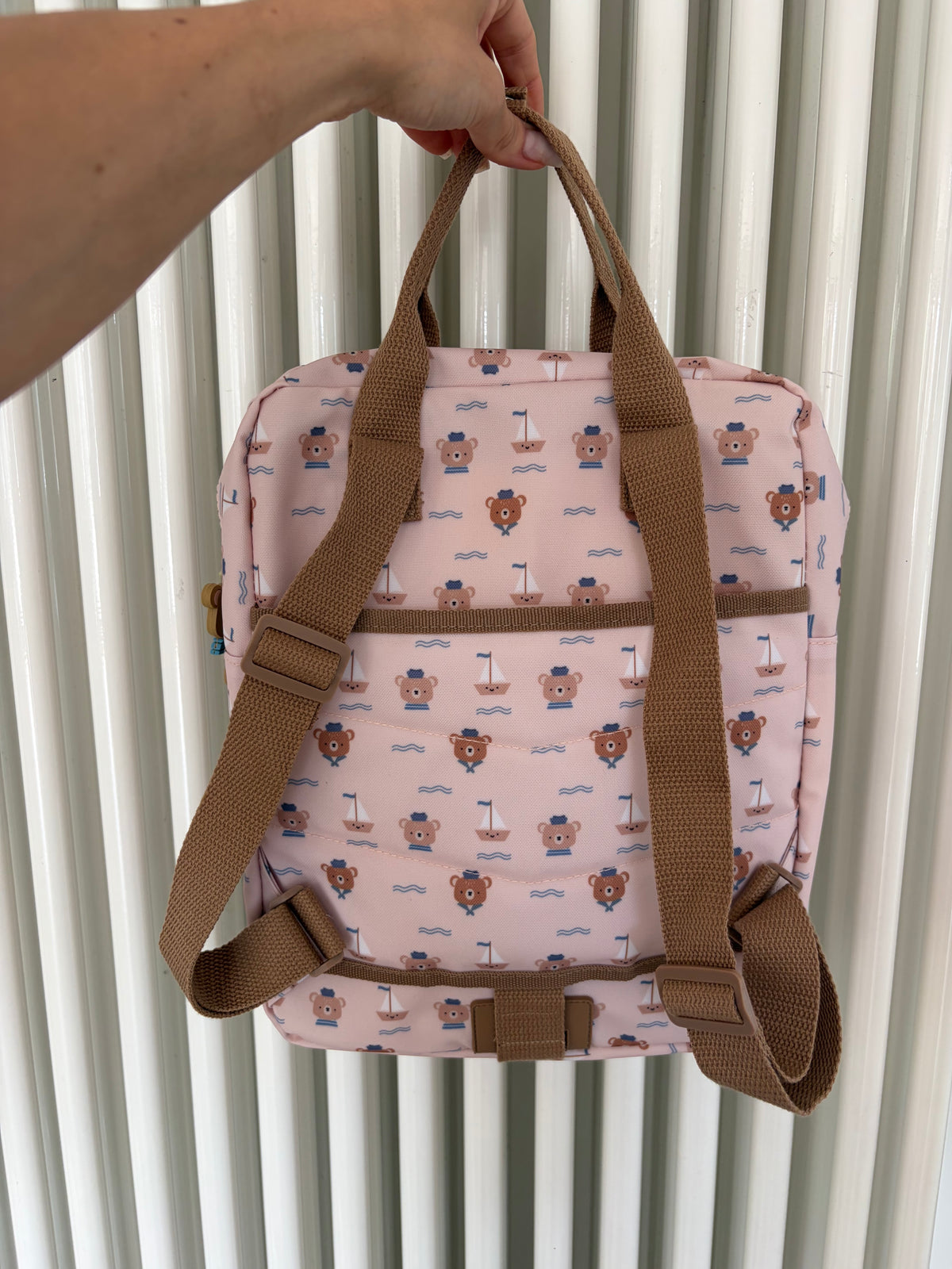 Zainetto Impermeabile Teddy Rosa con Attacco Trolley