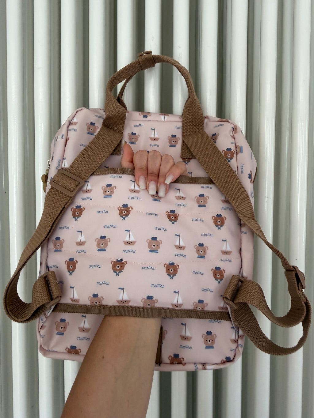 Zainetto Impermeabile Teddy Rosa con Attacco Trolley
