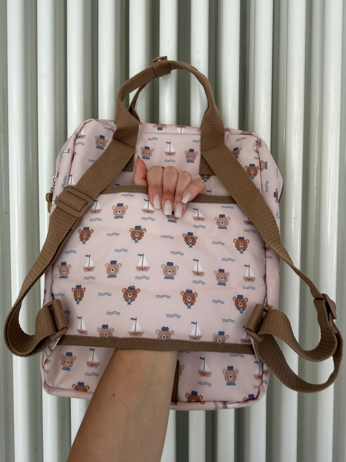 Zainetto Impermeabile Teddy Rosa con Attacco Trolley
