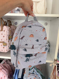 Zainetto Impermeabile Dino Grigio con Porta Borraccia